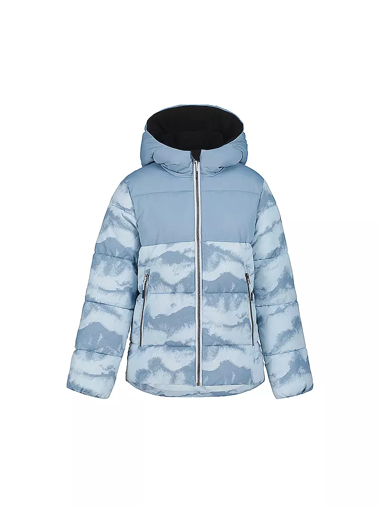 ICEPEAK | Veste d'hiver pour fille Kirn à imprimé avec capuche | Bleu clair
