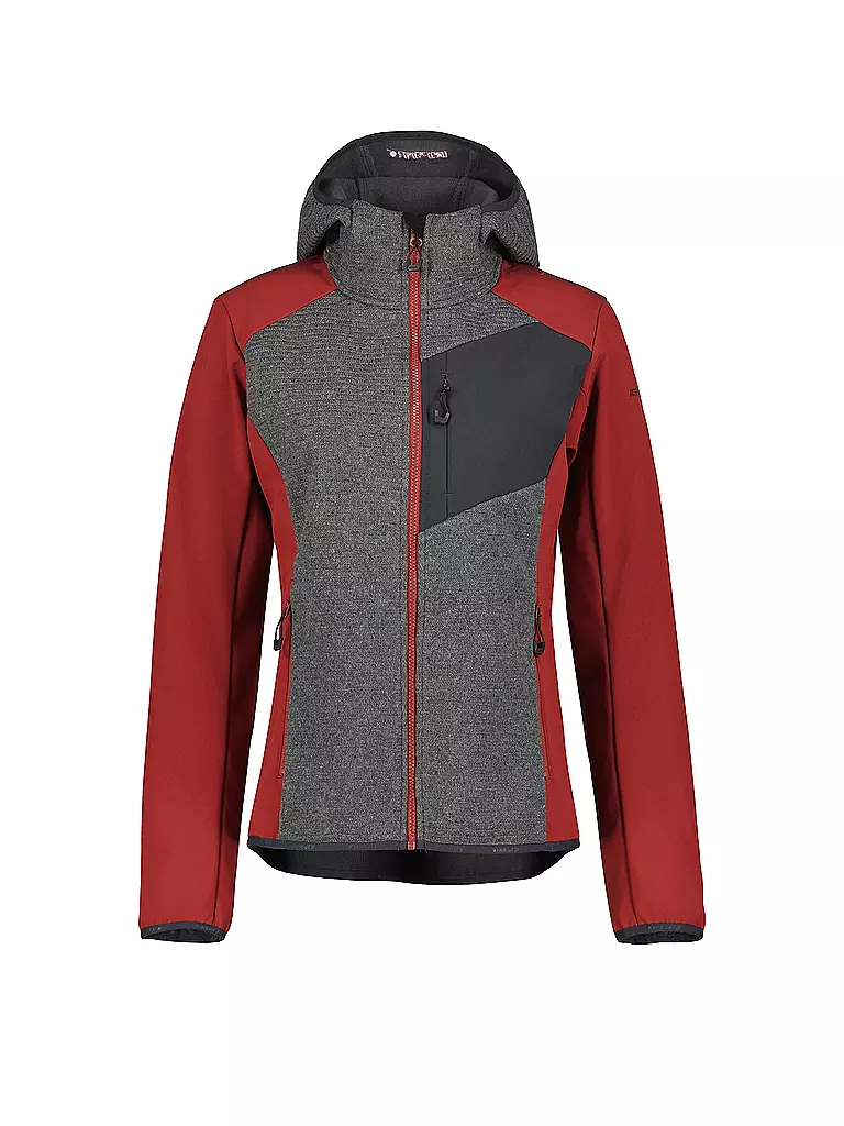 ICEPEAK | Veste de randonnée à capuche Dahloneka pour femmes | Rouge foncé