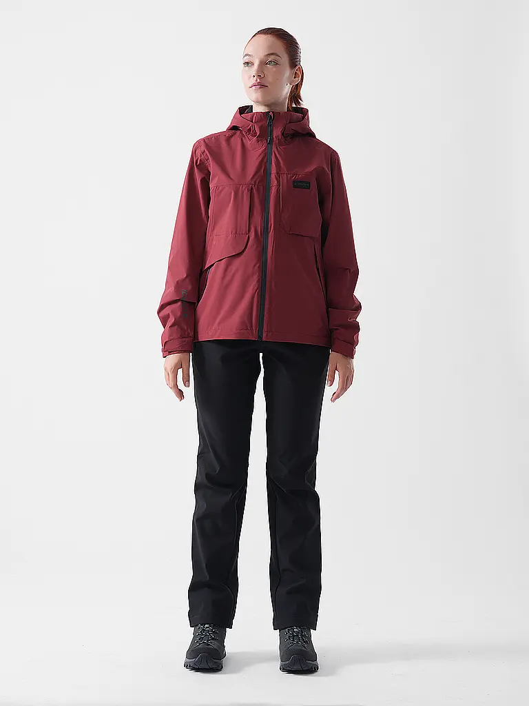 ICEPEAK | Veste de randonnée pour femmes Brilliant Shell à capuche | Rouge foncé