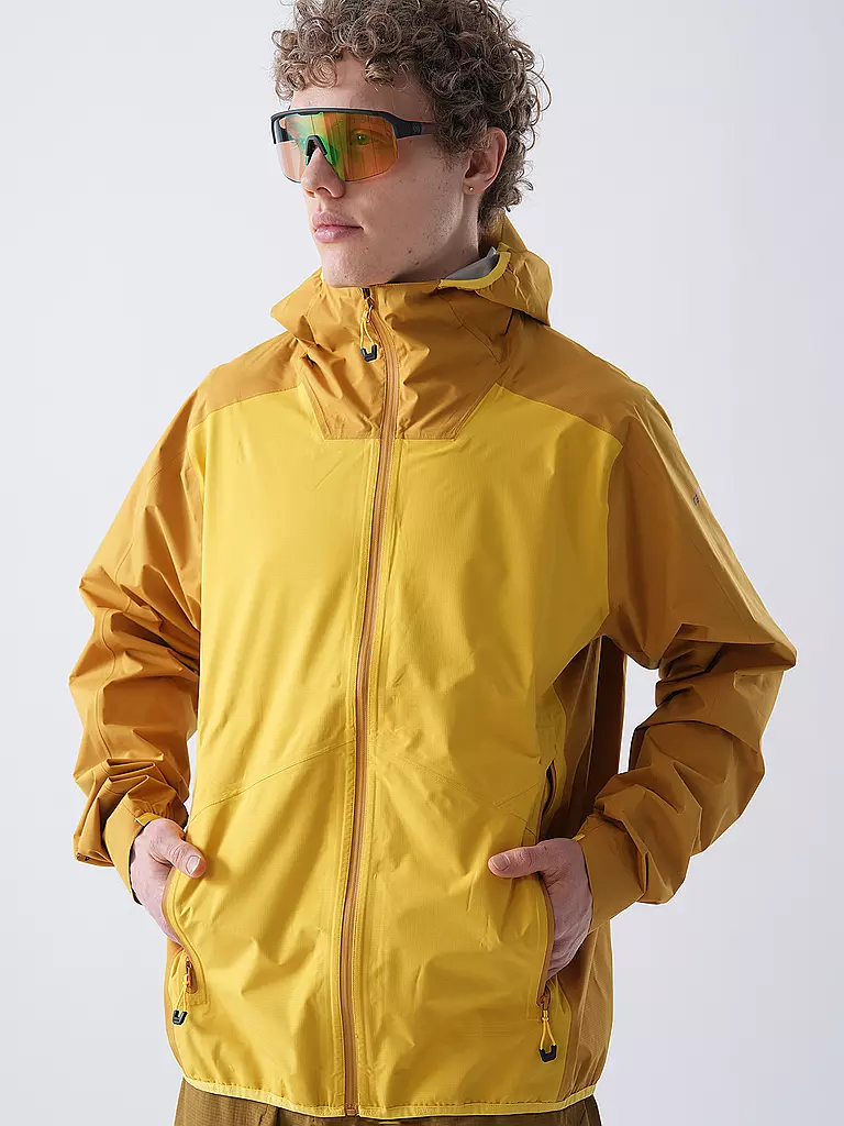 ICEPEAK | Veste de randonnée pour homme Dawson 2.5L à capuche | Moutarde
