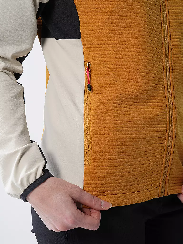 ICEPEAK | Veste polaire à capuche Basile pour femmes | Moutarde