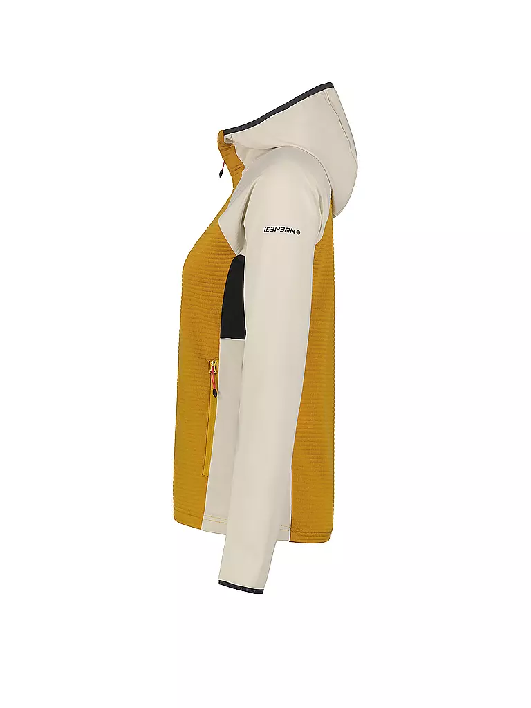 ICEPEAK | Veste polaire à capuche Basile pour femmes | Moutarde