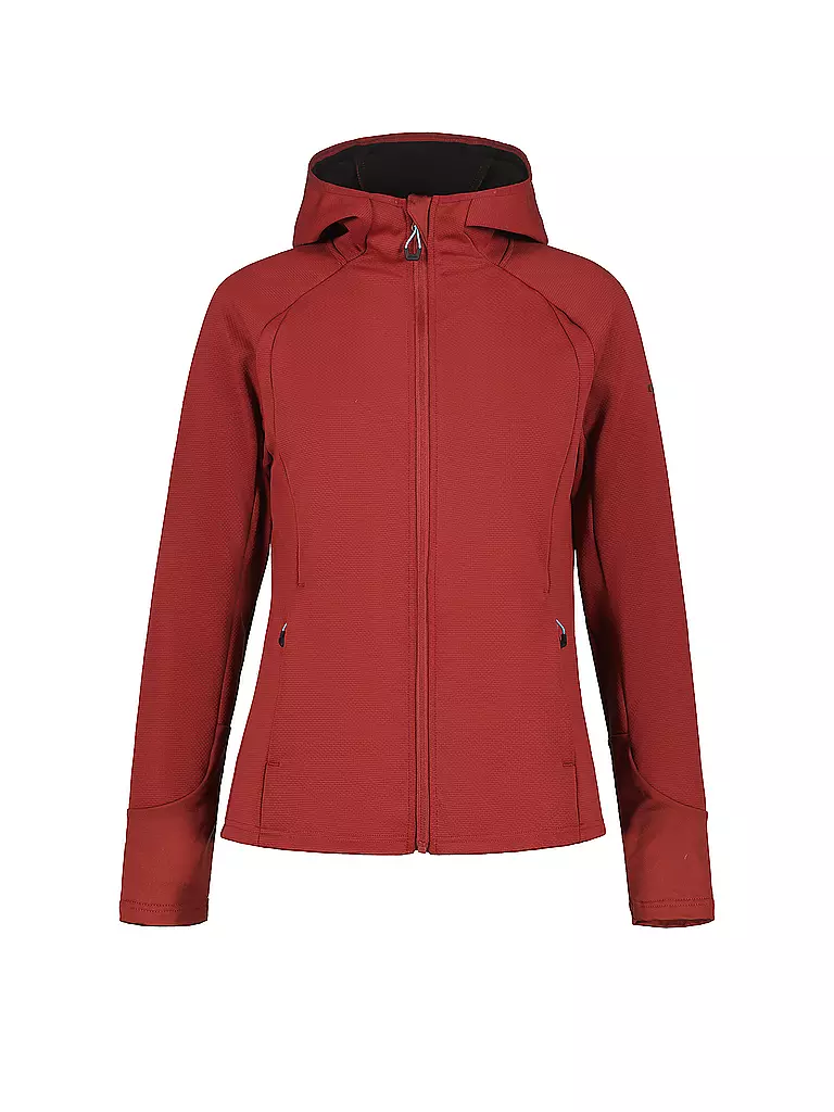 ICEPEAK | Veste polaire à capuche Dahlen pour femmes | Rouge foncé