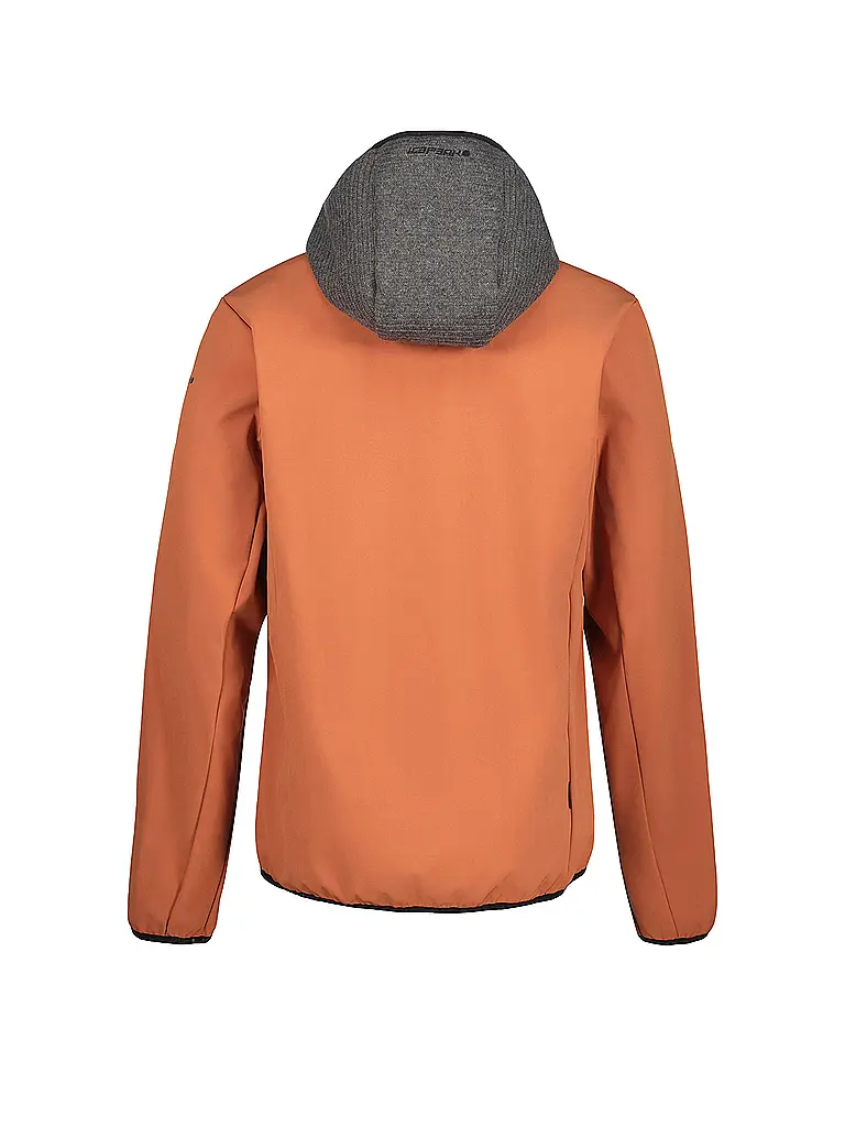 ICEPEAK | Veste polaire de randonnée pour homme Danfort à capuche | Orange