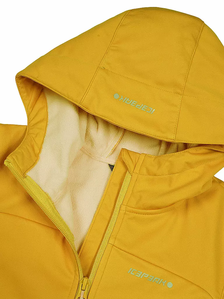 ICEPEAK | Veste softshell pour fille Kleve JR à capuche | Moutarde
