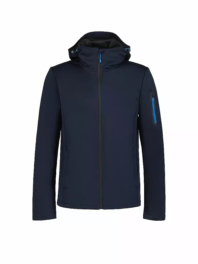 ICEPEAK | Veste softshell pour homme Brinsmade à capuche | Bleu foncé