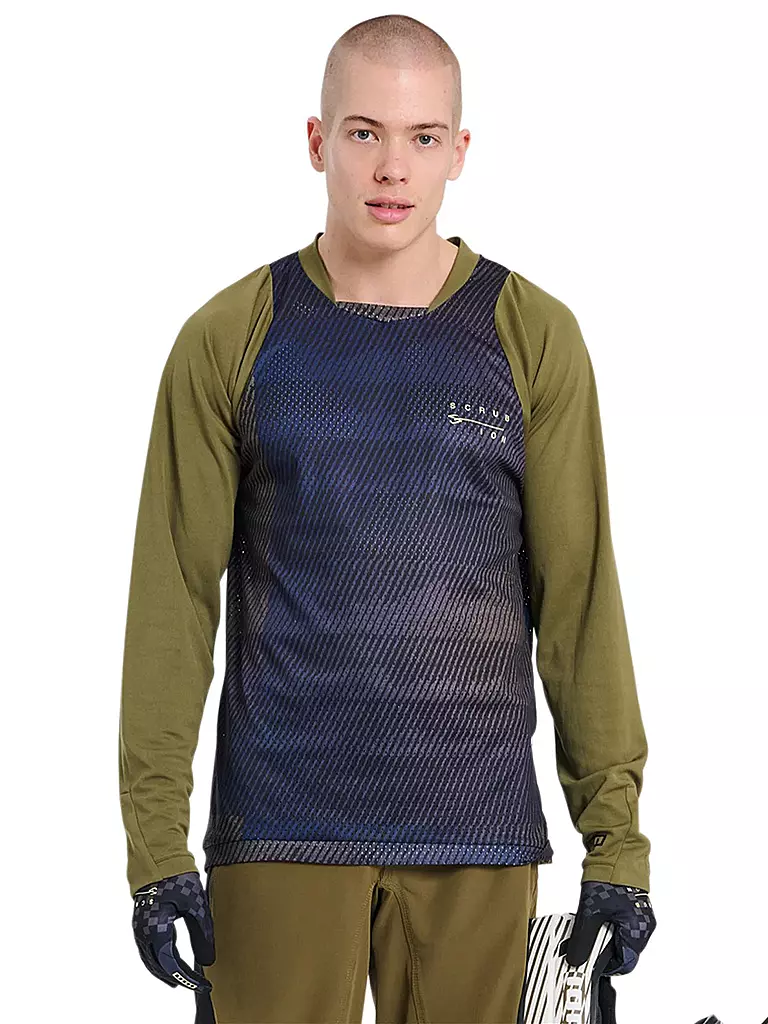 ION | Herren MTB-Shirt Scrub LS | Olive