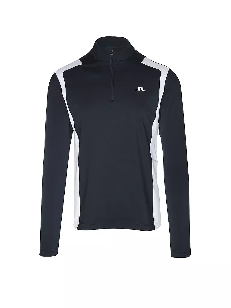 J.LINDEBERG | Herren Unterzieh Zipshirt Lukas Quarter | Bleu foncé