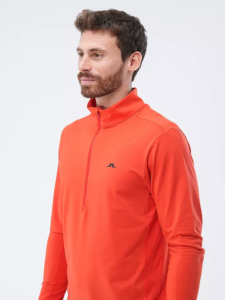 J.LINDEBERG | Herren Unterzieh Zipshirt Luke | Rouge