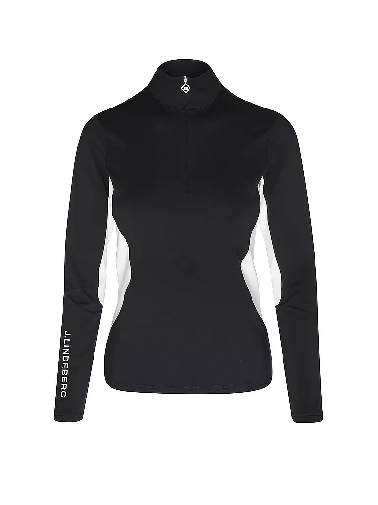 J.LINDEBERG | Sous-pull zippé Cookies pour femmes | Bleu foncé