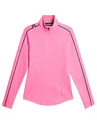 J.LINDEBERG | Sous-pull zippé pour femme Nefe Quarter Zip Mid Layer | Rose vif
