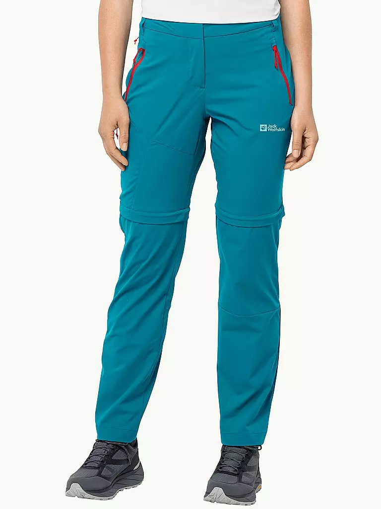 JACK WOLFSKIN | Damen Wanderhose Glastal Zip Off | Turquoise