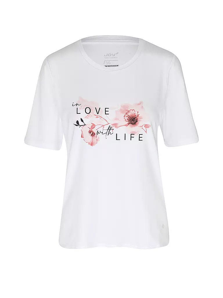 JOY SPORTSWEAR | Damen T-Shirt Luzie in Love with Life | Blanc
