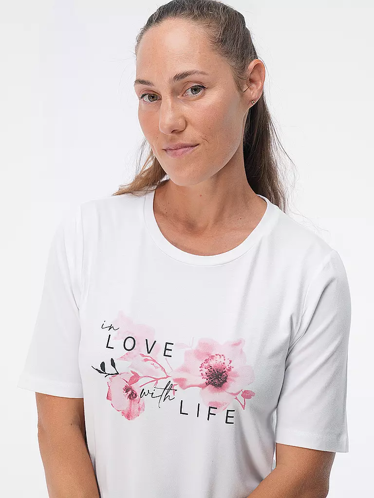 JOY SPORTSWEAR | Damen T-Shirt Luzie in Love with Life | Blanc