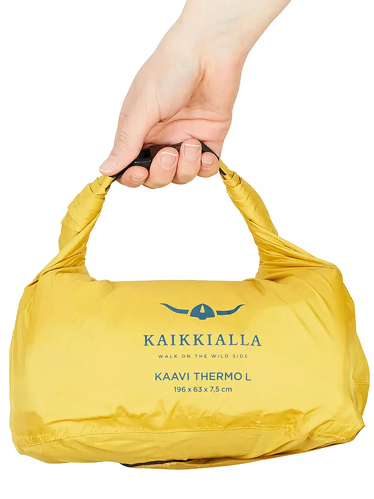KAIKKIALLA | Matelas de sol Kaavi Thermo L + sac de gonflage | Jaune