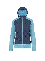 KARPOS | Damen Iso Hybridjacke Marmarole Hoodie | Bleu foncé