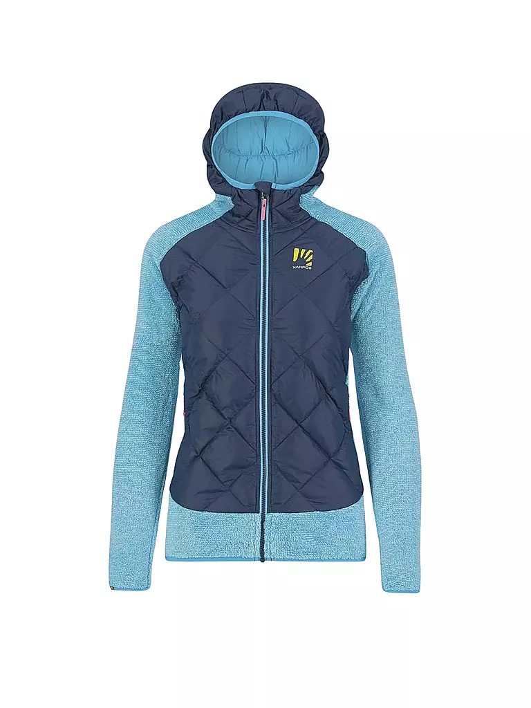 KARPOS | Damen Iso Hybridjacke Marmarole Hoodie | Bleu foncé