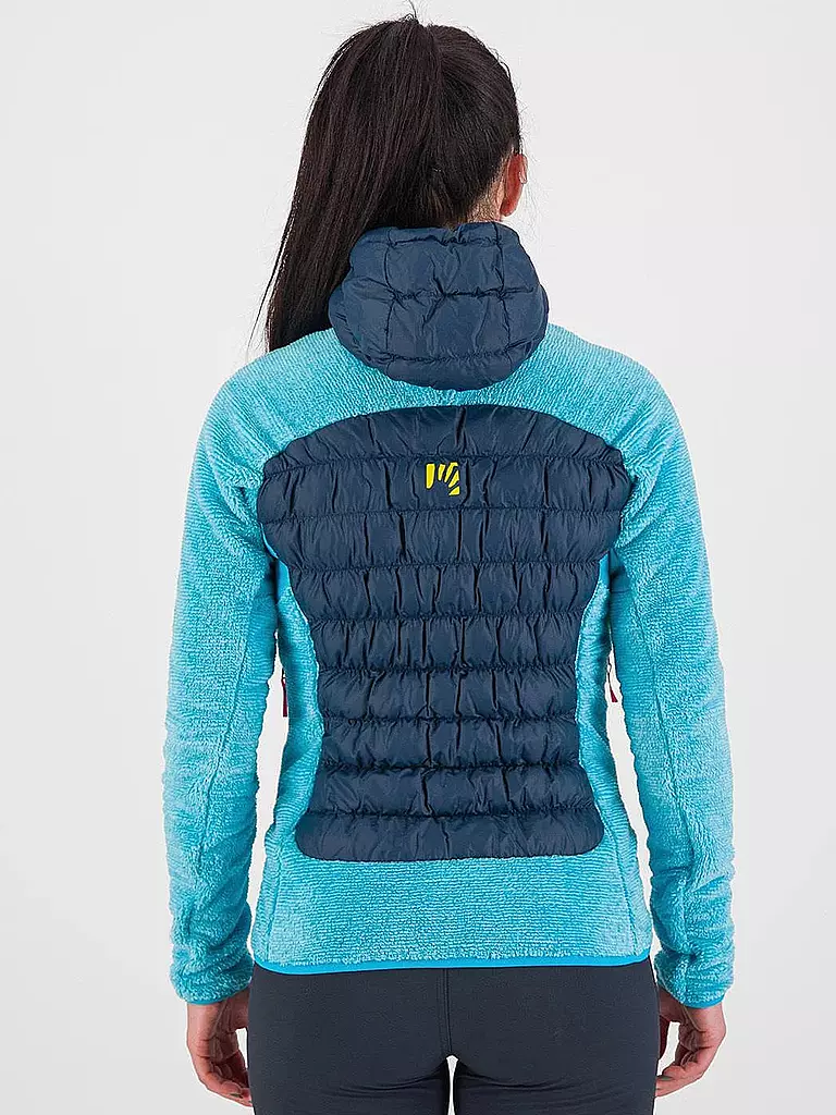 KARPOS | Damen Iso Hybridjacke Marmarole Hoodie | Bleu foncé