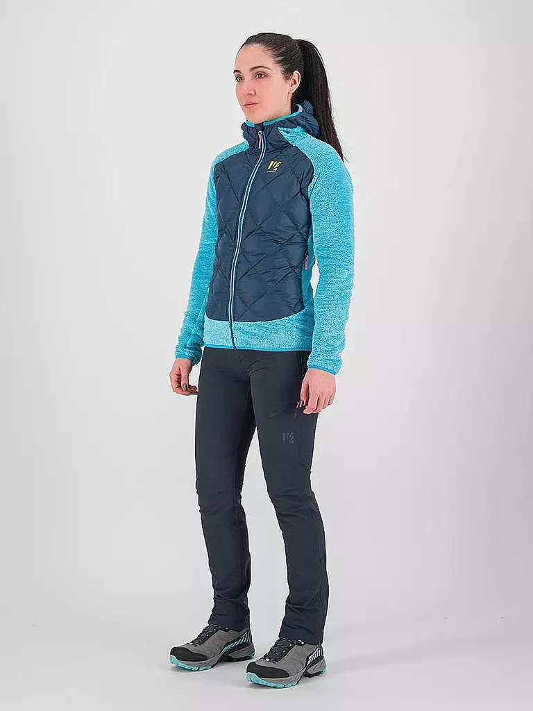 KARPOS | Damen Iso Hybridjacke Marmarole Hoodie | Bleu foncé