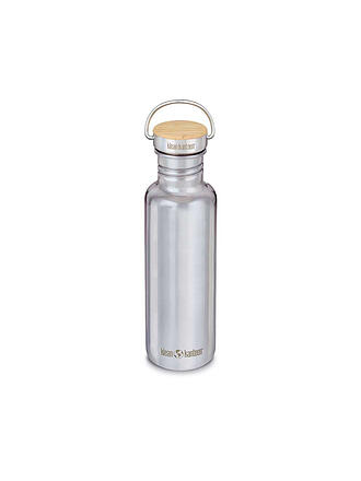 KLEAN KANTEEN | Gourde en acier inoxydable Reflect 800ml Bouchon à vis en bambou Acier inoxydable poli miroir