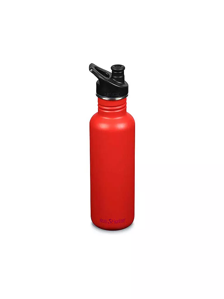 KLEAN KANTEEN | Bouteille d'eau en acier inoxydable Classic 800ml Sport Cap Tiger Lily | Rouge