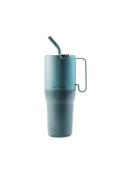 KLEAN KANTEEN | Gobelet isotherme Rise 1064 ml avec couvercle à rabat et paille en acier inoxydable | Pétrole