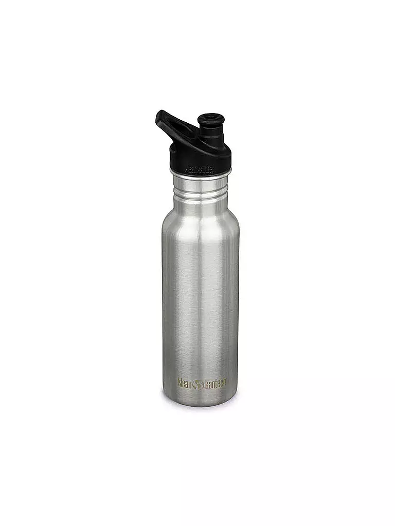 KLEAN KANTEEN | Gourde en acier inoxydable Classic 532ml Sport Cap Acier Brossé | Argent