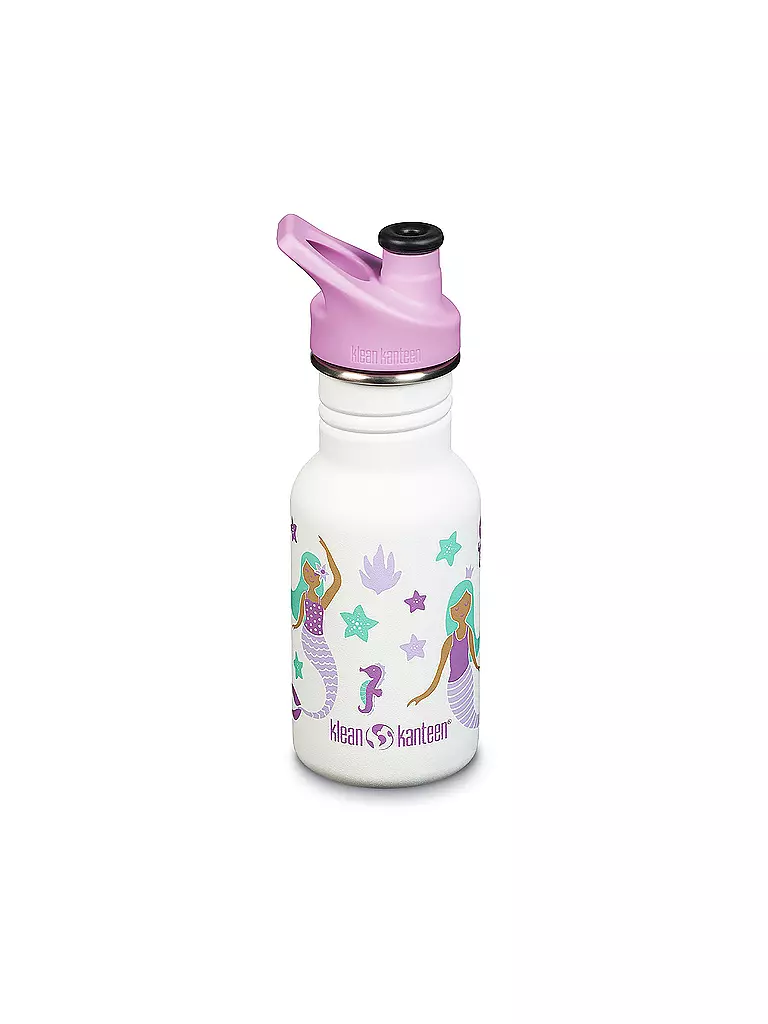 KLEAN KANTEEN | Gourde pour enfants Classic à paroi simple 12 oz (355 ml) avec bouchon Sippy | Rose vif