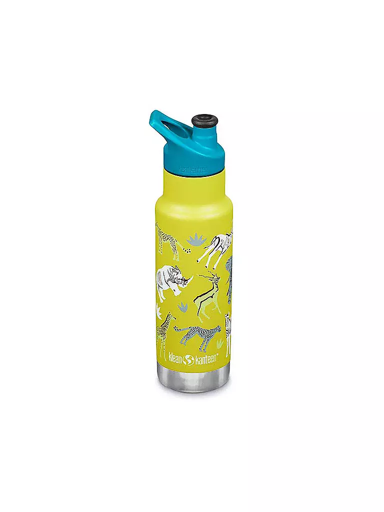 KLEAN KANTEEN | Gourde pour enfants Classic Slim 12 oz (355 ml) avec bouchon sport | Jaune