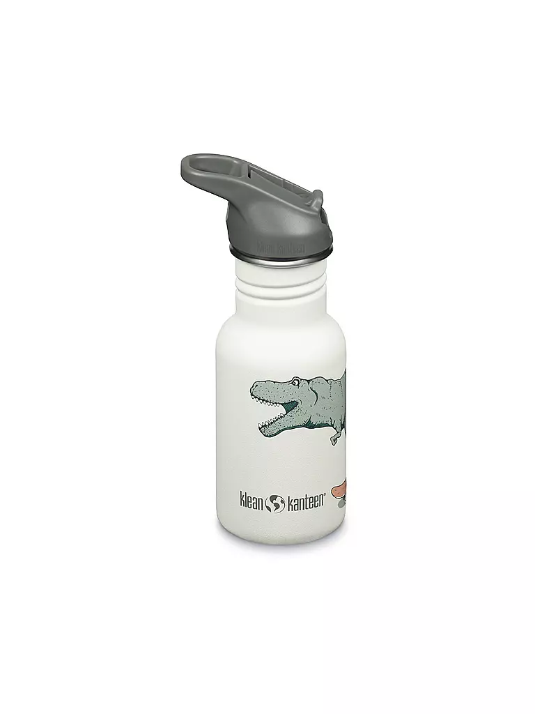 KLEAN KANTEEN | Gourde pour enfants Flip Seal Sport Cap Wistraw 355ml | Blanc