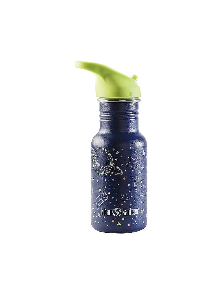 KLEAN KANTEEN | Gourde pour enfants Flip Seal Sport Cap Wistraw 355ml | Bleu foncé