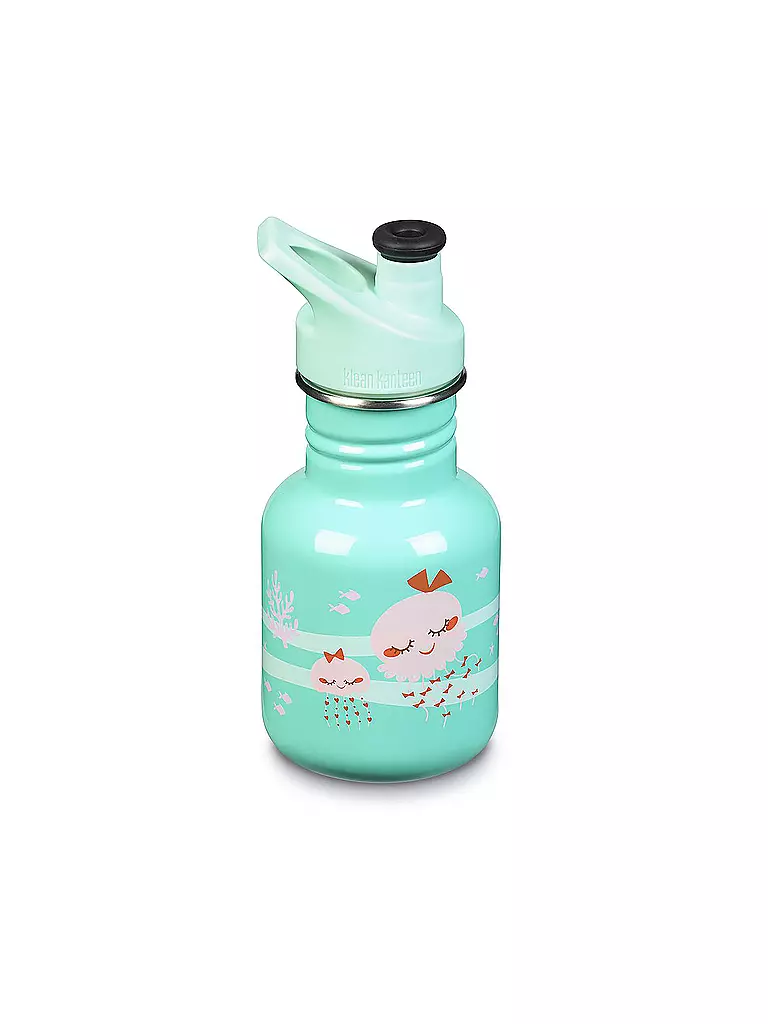 KLEAN KANTEEN | Gourde pour enfants Kid Classic à paroi simple 12 oz (355 ml) avec bouchon sport | Turquoise