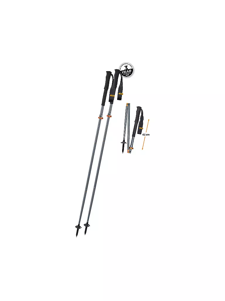 KOMPERDELL | Bâtons de trekking FX Lite TI Vario | Noir