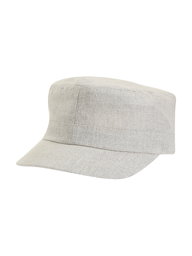 Casquette en lins beige