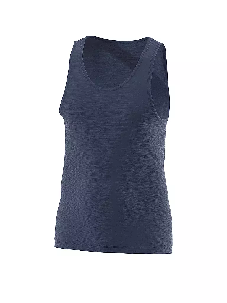 LÖFFLER | Débardeur de corps homme Merino Light | Bleu foncé