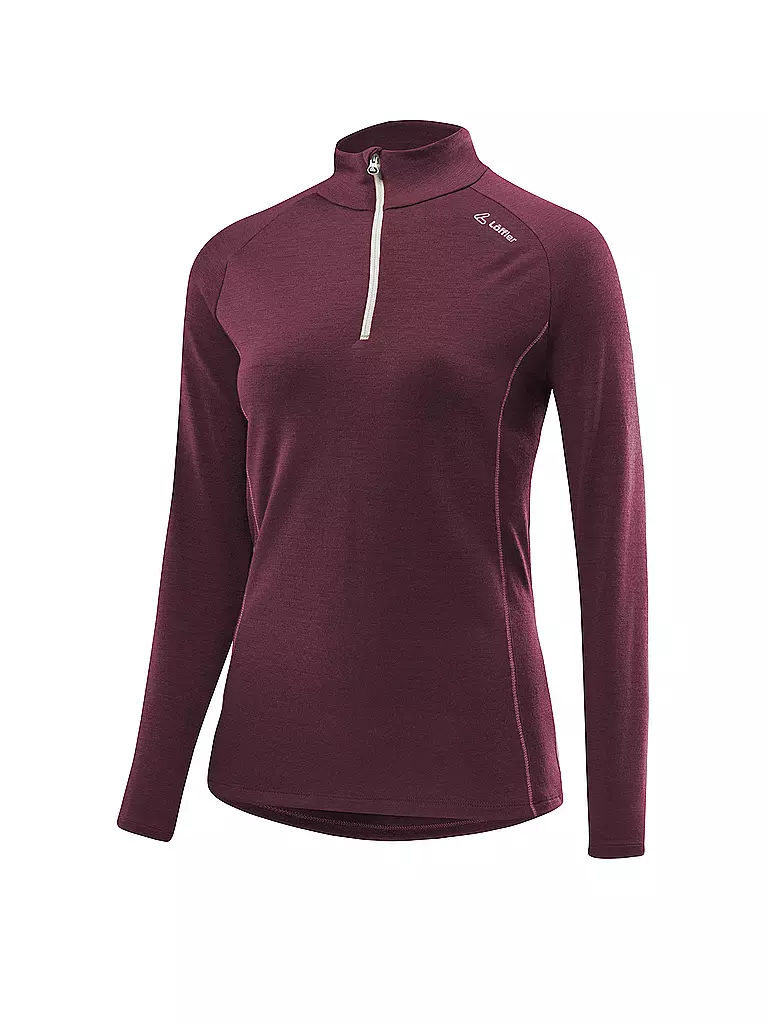 LÖFFLER | Damen Langlaufshirt Midlayer transtex® Merino | Rouge foncé