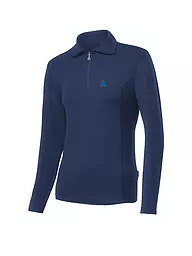 LÖFFLER | Damen Zip-Rolli Basic Transtex | Bleu foncé
