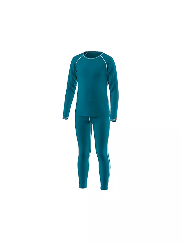 LÖFFLER | Ensemble de sous-vêtements fonctionnels pour enfants TRANSTEX® WARM | Pétrole