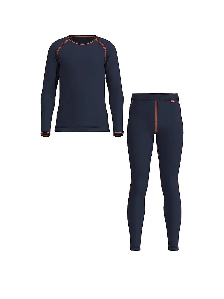 LÖFFLER | Ensemble de sous-vêtements longs chaud Transtex pour enfants | Bleu foncé