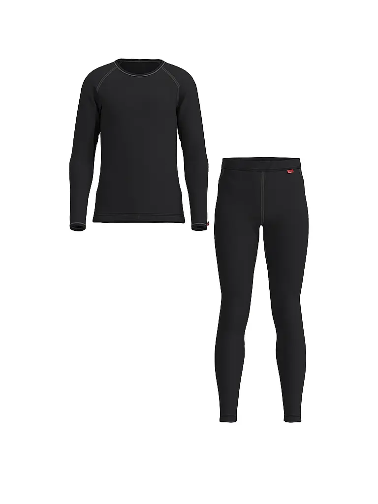 LÖFFLER | Ensemble de sous-vêtements pour enfants TRANSTEX® WARM | Noir