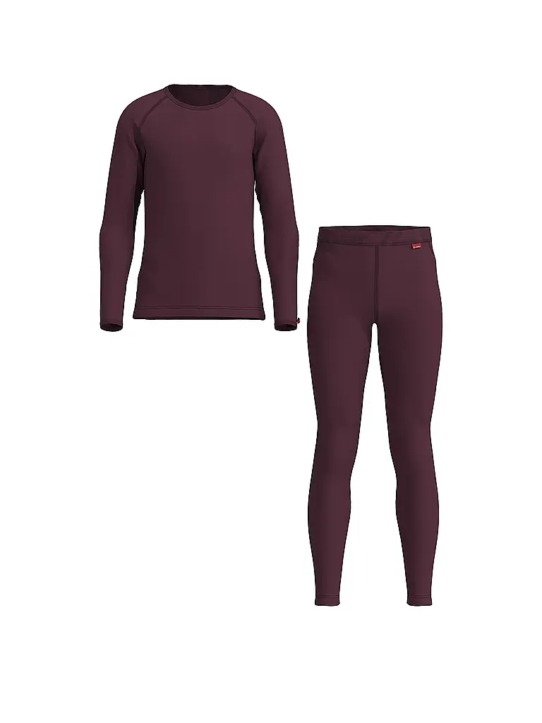 LÖFFLER | Ensemble de sous-vêtements pour enfants TRANSTEX® WARM | Rouge foncé