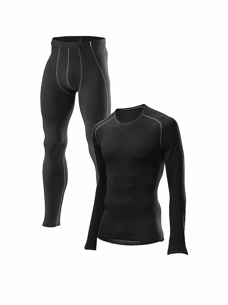LÖFFLER | Ensemble de sous-vêtements thermiques pour hommes TRANSTEX® WARM | Noir