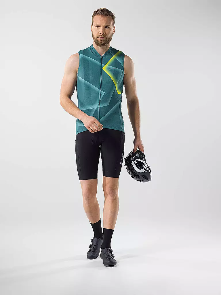 LÖFFLER | Herren Radtrikot Penta Vent FZ SL | Pétrole