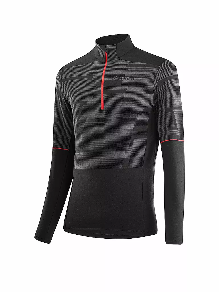 LÖFFLER | Herren Unterzieh Zipshirt TRANSTEX® Hywa | Noir