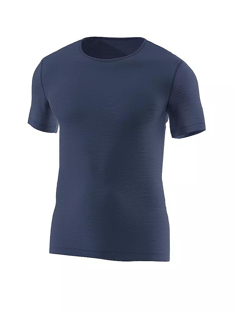 LÖFFLER | Herren Unterziehshirt Merino Light | Bleu foncé