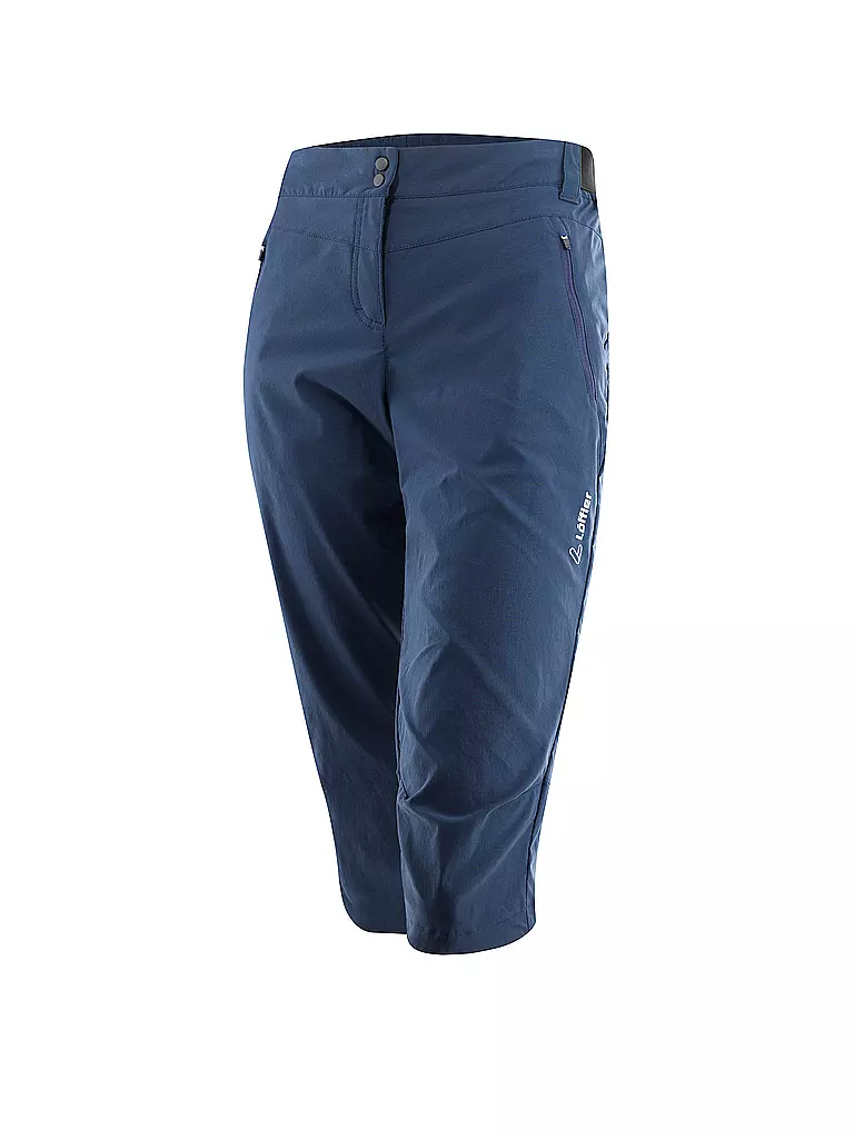LÖFFLER | Pantalon de cyclisme 3/4 pour femmes CSL | Bleu foncé
