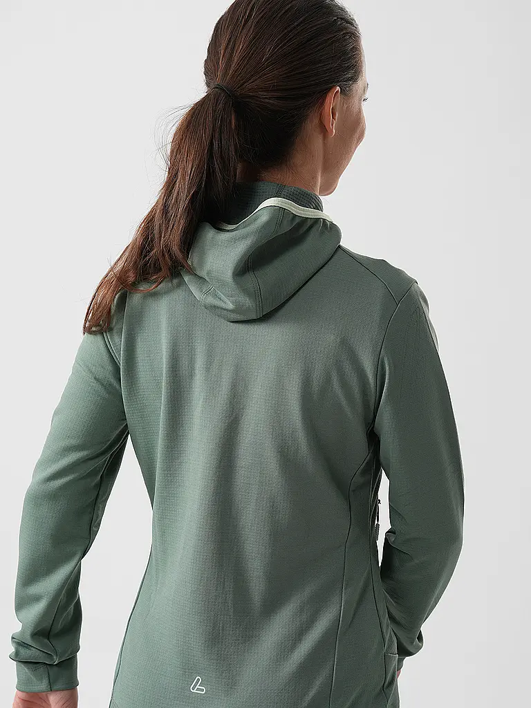 LÖFFLER | Veste polaire de ski de fond pour femmes Tech-Merino à capuche | 