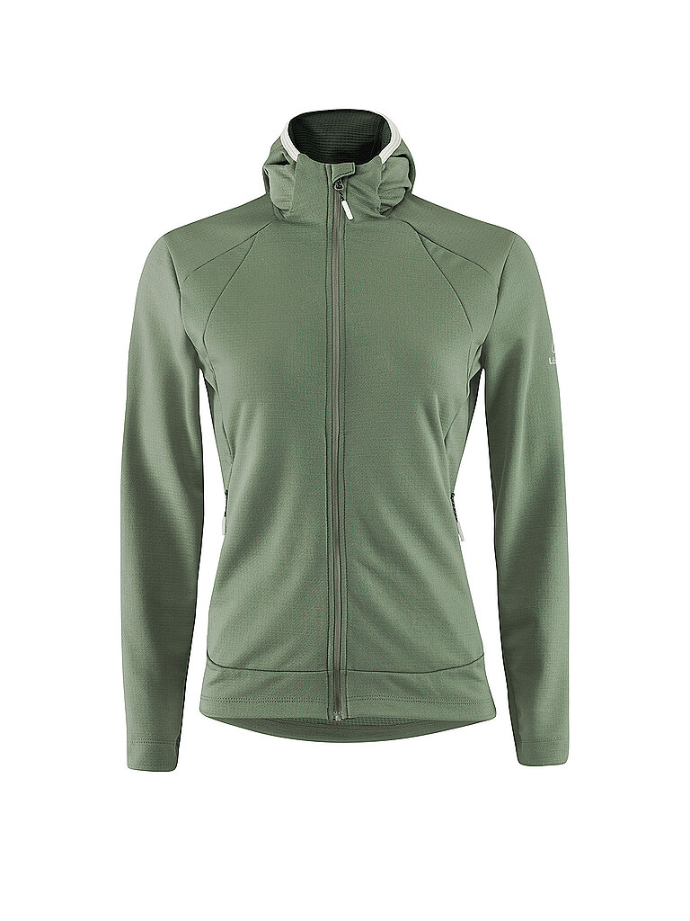 Löffler Veste polaire de ski de fonds Tech-Merino à capuche olive 36