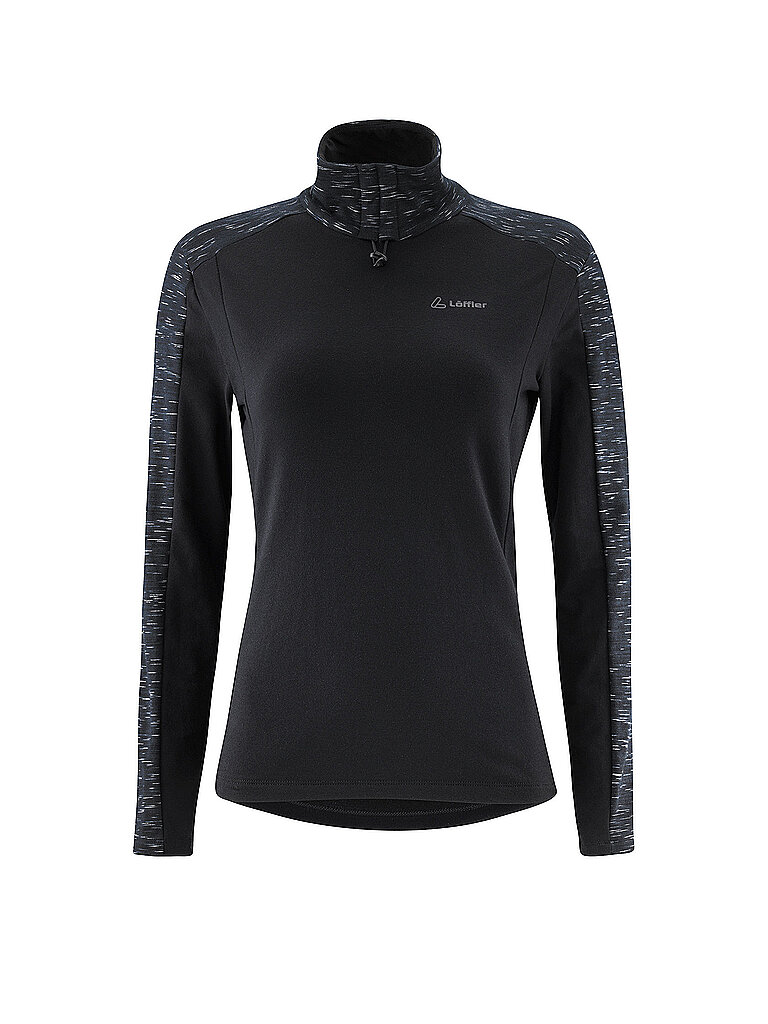 Löffler Sous-pull de ski de fond à col roulé Starlit Transtexs noir 44