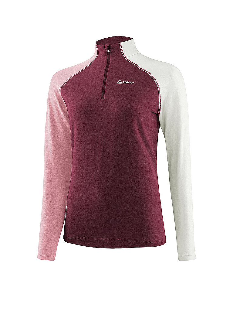 Löffler Sous-pull zippés TRANSTEX® Coblo rouge foncé 34